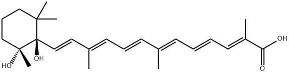 (5R,6R)-5,6-Dihydroxy-5,6-dihydro-12'-apo-β,ψ-caroten-12'-oic acid Struktur