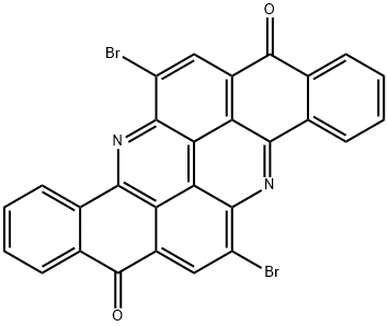 6,14-Dibromobenzo[h]benz[5,6]acridino[2,1,9,8-klmna]acridine-8,16-dione Struktur