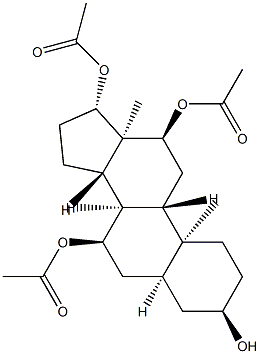 5β-アンドロスタン-3α,7α,12α,17β-テトラオール7,12,17-トリアセタート 化學(xué)構(gòu)造式