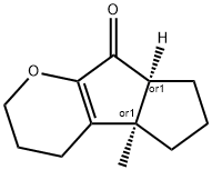 2H-Pentaleno[2,1-b]pyran-8(4bH)-one,3,4,5,6,7,7a-hexahydro-4b-methyl-,(4bR,7aS)-rel-(9CI) Struktur