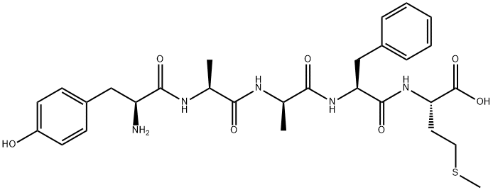 L-Tyr-L-Ala-D-Ala-L-Phe-L-Met-OH Struktur