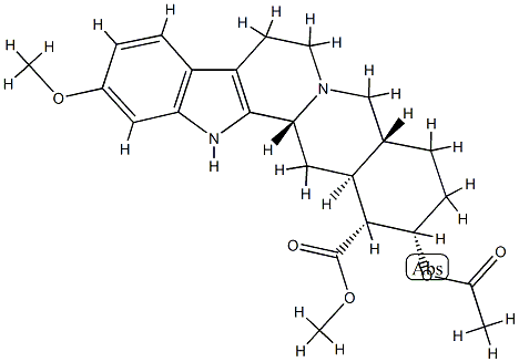 (3β)-17α-(Acetyloxy)-11-methoxyyohimban-16α-carboxylic acid methyl ester Struktur