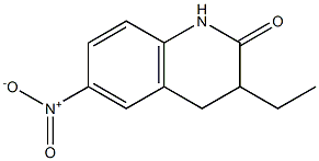 2(1H)-Quinolinone,3-ethyl-3,4-dihydro-6-nitro-(9CI) Struktur