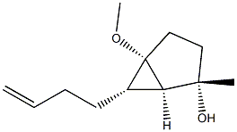 Bicyclo[3.1.0]hexan-2-ol, 6-(3-butenyl)-5-methoxy-2-methyl-, (1R,2S,5S,6S)-rel- (9CI) Struktur