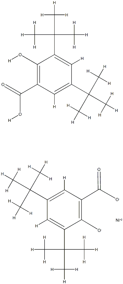 Bis(3,5-di-tert-butylsalicylic acid)nickel(II) salt Struktur