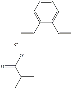 2-Propenoic acid, 2-methyl-, potassium salt, polymer with diethenylbenzene Struktur