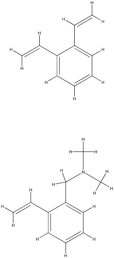 Benzenemethanamine, ar-ethenyl-N,N-dimethyl-, polymer with diethenylbe nzene Struktur