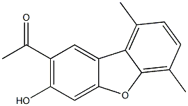 Ruscodibenzofuran Struktur