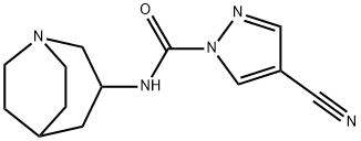 1H-Pyrazole-1-carboxamide,N-1-azabicyclo[3.2.2]non-3-yl-4-cyano-(9CI) Struktur