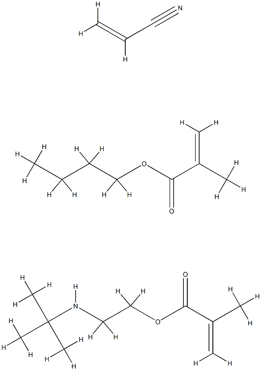 butyl 2-methylprop-2-enoate, prop-2-enenitrile, 2-(tert-butylamino)eth yl 2-methylprop-2-enoate Struktur