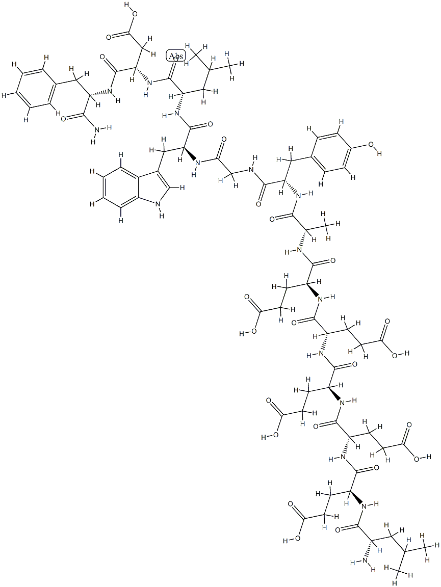 DES-1-TRYPTOPHAN-(12-LEUCINE)MINI GASTR Struktur