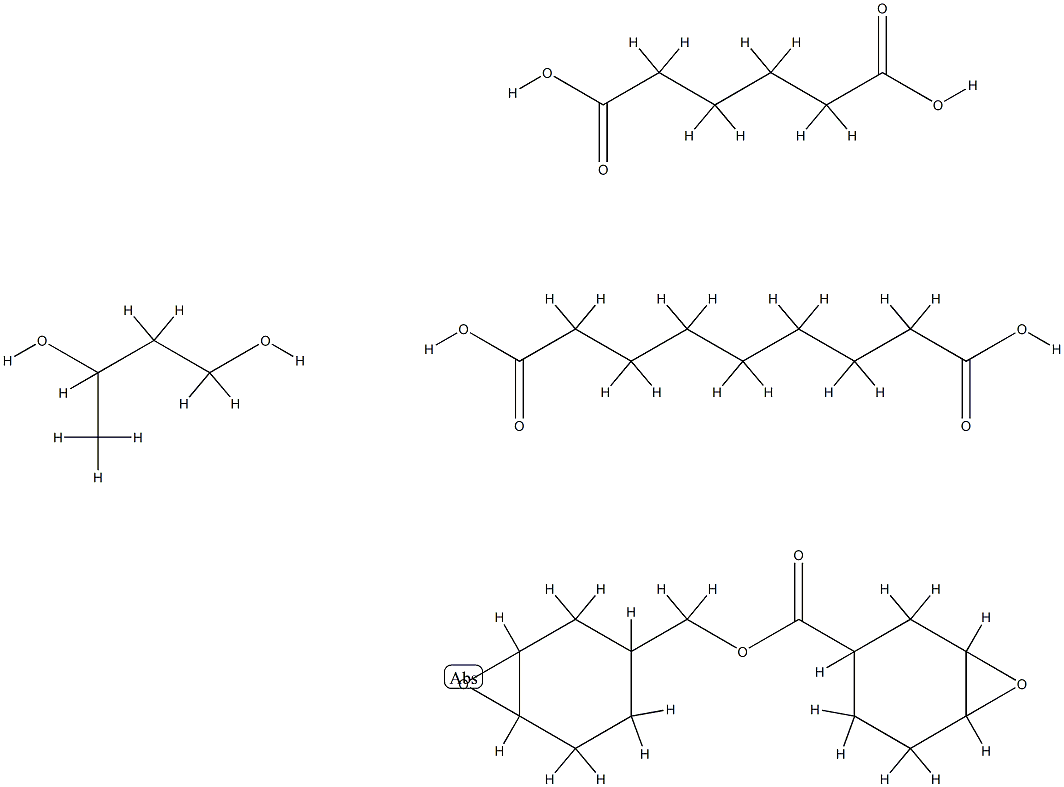 Nonanedioic acid, polymer with 1,3-butanediol, hexanedioic acid and 7-oxabicyclo[4.1.0]hept-3-ylmethyl 7-oxabicyclo[4.1.0]heptane-3-carboxylate Struktur