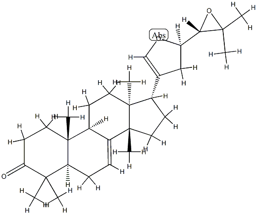 (13α,14β,17α,23R,24S)-21,23:24,25-Diepoxy-5α-lanosta-7,20-dien-3-one Struktur