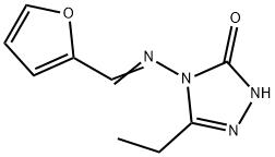 3H-1,2,4-Triazol-3-one,5-ethyl-4-[(2-furanylmethylene)amino]-2,4-dihydro-(9CI) Struktur