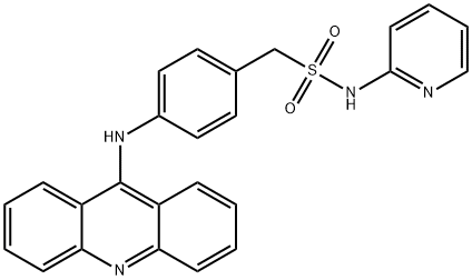 α-[p-(9-Acridinylamino)phenyl]-N-(2-pyridyl)methanesulfonamide Struktur