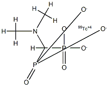 technetium Tc 99m dimethylaminomethylene diphosphonate Struktur