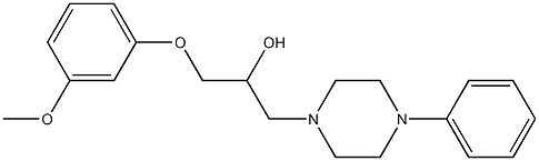 α-[(3-Methoxyphenoxy)methyl]-4-phenyl-1-piperazineethanol Struktur