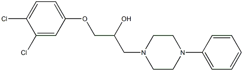 α-[(3,4-Dichlorophenoxy)methyl]-4-phenyl-1-piperazineethanol Struktur