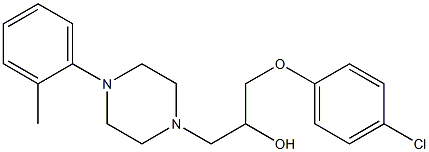 α-[(4-Chlorophenoxy)methyl]-4-(o-tolyl)-1-piperazineethanol Struktur