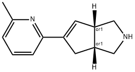 Cyclopenta[c]pyrrole, 1,2,3,3a,4,6a-hexahydro-5-(6-methyl-2-pyridinyl)-, (3aR,6aS)-rel- (9CI) Struktur