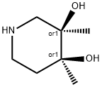 3,4-Piperidinediol, 3,4-dimethyl-, (3R,4S)-rel- (9CI) Struktur