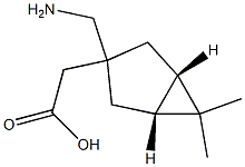 Bicyclo[3.1.0]hexane-3-acetic acid, 3-(aminomethyl)-6,6-dimethyl-, (1R,5S)-rel- (9CI) Struktur