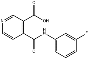 3-Pyridinecarboxylicacid,4-[[(3-fluorophenyl)amino]carbonyl]-(9CI) Struktur