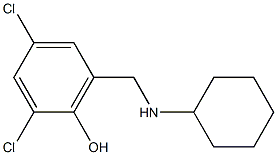 2,4-dichloro-6-[(cyclohexylamino)methyl]phenol Struktur