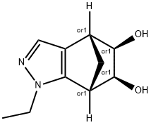 4,7-Methano-1H-indazole-5,6-diol,1-ethyl-4,5,6,7-tetrahydro-,(4R,5R,6S,7S)-rel-(9CI) Struktur