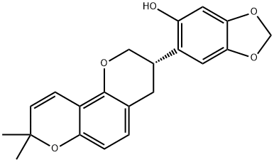 6-[(S)-3,4-Dihydro-8,8-dimethyl-2H,8H-benzo[1,2-b:3,4-b']dipyran-3-yl]-1,3-benzodioxol-5-ol Struktur