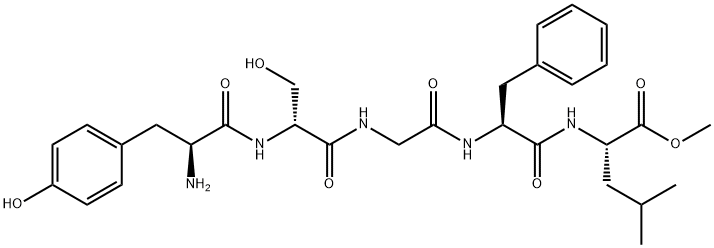 L-Tyr-D-Ser-Gly-L-Phe-L-Leu-OMe Struktur