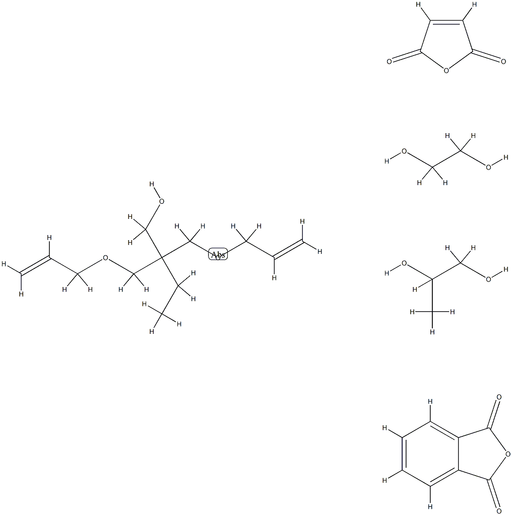 Ethylene glycol,1,2-propanediol,trimethylolpropane diallyl ether,maleic anhydride,phthalic anhydride polymer Struktur