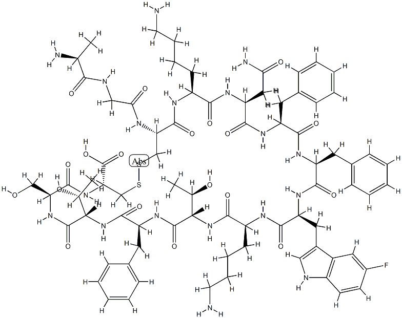 somatostatin, 5-fluoro-Trp(8)- Struktur