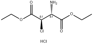 D-Aspartic acid, 3-chloro-, diethyl ester, hydrochloride, (3S)-rel- (9CI) Struktur