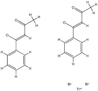 dibromobis(1-phenyl-1,3-butanedionato)titanium (IV) Struktur