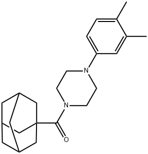 1-(1-adamantylcarbonyl)-4-(3,4-dimethylphenyl)piperazine Struktur