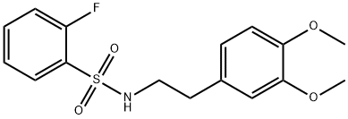 N-[2-(3,4-dimethoxyphenyl)ethyl]-2-fluorobenzenesulfonamide Struktur