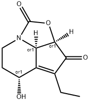 1H-2-Oxa-7a-azacyclopent[cd]indene-1,3(5H)-dione, 4-ethyl-2a,6,7,7b-tetrahydro-5-hydroxy-, (2aR,5R,7bR)-rel- (9CI) Struktur