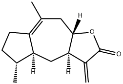 (3aR)-3aα,4,4aα,5,6,7,9,9aβ-Octahydro-5α,8-dimethyl-3-methyleneazuleno[6,5-b]furan-2(3H)-one Struktur