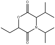 2,5-Morpholinedione,6-ethyl-3,4-diisopropyl-(5CI) Struktur