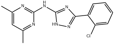 N-[5-(2-chlorophenyl)-1H-1,2,4-triazol-3-yl]-N-(4,6-dimethyl-2-pyrimidinyl)amine Struktur