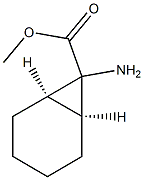 Bicyclo[4.1.0]heptane-7-carboxylic acid, 7-amino-, methyl ester, (1R,6S)-rel- (9CI) Struktur