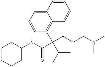 N-Cyclohexyl-α-[3-(dimethylamino)propyl]-α-(1-methylethyl)-1-naphthaleneacetamide Struktur