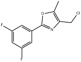 4-CHLOROMETHYL-2-(3,5-DIFLUORO-PHENYL)-5-METHYL-OXAZOLE Struktur