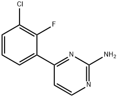 4-(3-chloro-2-fluorophenyl)pyrimidin-2-amine Struktur