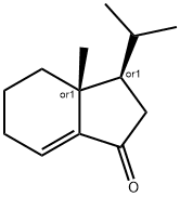 1H-Inden-1-one,2,3,3a,4,5,6-hexahydro-3a-methyl-3-(1-methylethyl)-,(3R,3aR)-rel-(9CI) Struktur