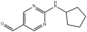 5-Pyrimidinecarboxaldehyde,2-(cyclopentylamino)-(9CI) Struktur