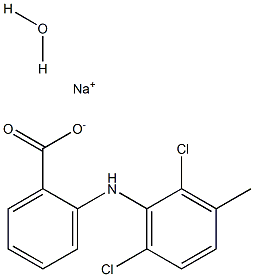 sodium meclofenamate monohydrate Struktur