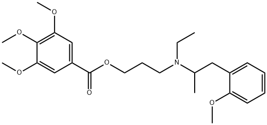 3,4,5-Trimethoxybenzoic acid 3-[ethyl(2-methoxy-α-methylphenethyl)amino]propyl ester Struktur