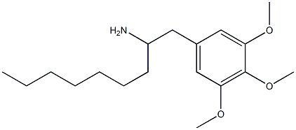 α-Heptyl-3,4,5-trimethoxybenzeneethanamine Struktur